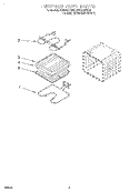 INTERNAL OVEN Diagram and Parts List for RBS245PDB4  Whirlpool Wall Oven