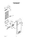 AIR FLOW Diagram and Parts List for RS25AWXVW02  Roper Refrigerator