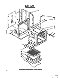 OVEN Diagram and Parts List for RB120PXV3  Whirlpool Wall Oven