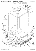 CABINET PARTS Diagram and Parts List for KSRX25FSST00  KitchenAid Refrigerator