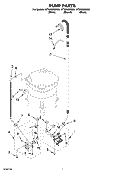 PUMP PARTS, OPTIONAL PARTS (NOT INCLUDED) Diagram and Parts List for WTW6600SW0  Whirlpool Washer