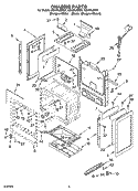 CHASSIS PARTS Diagram and Parts List for GS470LEMB1  Whirlpool Range