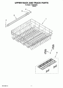 UPPER RACK AND TRACK PARTS Diagram and Parts List for TUD8750SD2  Estate Dishwasher