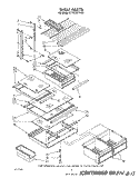 SHELF Diagram and Parts List for ET18ZKXTM02  Whirlpool Refrigerator