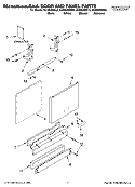DOOR AND PANEL PARTS Diagram and Parts List for KUDI02IRBL3  KitchenAid Dishwasher