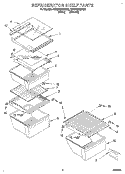 REFRIGERATOR SHELF Diagram and Parts List for RS25AWXDW00  Roper Refrigerator