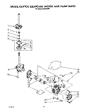 BRAKE, CLUTCH, GEARCASE, MOTOR AND PUMP Diagram and Parts List for AL6245VW1  Whirlpool Washer