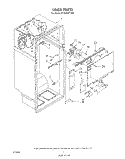 LINER Diagram and Parts List for ET18AKXTF04  Whirlpool Refrigerator