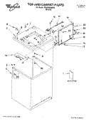 TOP AND CABINET PARTS Diagram and Parts List for 7MLSR8523MT0  Whirlpool Washer