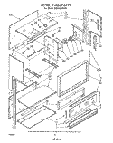 UPPER OVEN Diagram and Parts List for SM988PEPW0  Whirlpool Range
