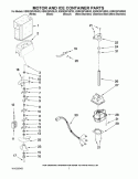 MOTOR AND ICE CONTAINER PARTS Diagram and Parts List for KSRK25FVBL03  KitchenAid Refrigerator