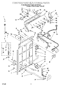 CONTROLS AND REAR PANEL Diagram and Parts List for GST9344EQ0  Whirlpool Washer