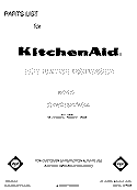 FRONT PAGE Diagram and Parts List for KHWS160VWH4  KitchenAid Miscellaneous