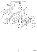 CONTROL PANEL PARTS Diagram and Parts List for GJP84801  Whirlpool Range