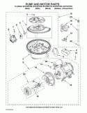 PUMP AND MOTOR PARTS Diagram and Parts List for DU1015XTXQ3  Whirlpool Dishwasher