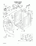 CABINET PARTS Diagram and Parts List for IGD7300WW0  Inglis Dryer