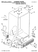 CABINET PARTS Diagram and Parts List for KSRG25FKSS17  KitchenAid Refrigerator