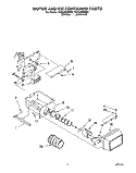 MOTOR AND ICE CONTAINER Diagram and Parts List for TS25AWXBW00  Estate Refrigerator