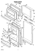 DOOR PARTS Diagram and Parts List for IPT164301  Inglis Refrigerator