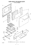 OVEN DOOR AND BROILER Diagram and Parts List for SF010EERW2  Whirlpool Range