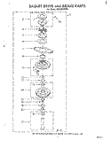 BASKET DRIVE AND BRAKE Diagram and Parts List for 9CFA2000W5  Whirlpool Washer