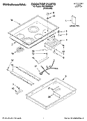 COOKTOP PARTS, OPTIONAL PARTS Diagram and Parts List for KECC506RSS04  KitchenAid Cooktop