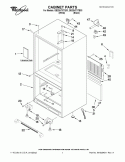 CABINET PARTS Diagram and Parts List for GB2SHTXTB03  Whirlpool Refrigerator