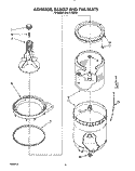 AGITATOR, BASKET AND TUB Diagram and Parts List for CA2751XWW1  Whirlpool Washer