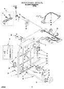 REAR PANEL Diagram and Parts List for CAP2782BW0  Whirlpool Washer