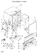 TUB ASSEMBLY Diagram and Parts List for DU8700XB0  Whirlpool Dishwasher