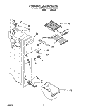 FREEZER LINER Diagram and Parts List for ED25TEXHW00  Whirlpool Refrigerator