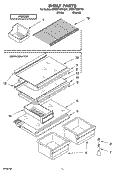 SHELF PARTS, OPTIONAL PARTS Diagram and Parts List for ET8GTMXKT01  Whirlpool Refrigerator