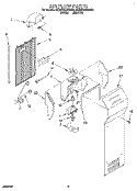 AIR FLOW Diagram and Parts List for 4ED27DQXDN00  Whirlpool Refrigerator