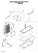 LOWER UNIT AND TUBE PARTS Diagram and Parts List for KSSC48QMS03  KitchenAid Refrigerator