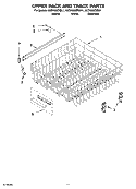 UPPER RACK AND TRACK PARTS Diagram and Parts List for KUDK02CRBS1  KitchenAid Dishwasher