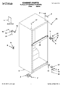 CABINET PARTS Diagram and Parts List for CT14SKXRT00  Crosley Refrigerator