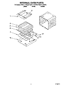 INTERNAL OVEN PARTS Diagram and Parts List for KEBC171KSS06  KitchenAid Wall Oven