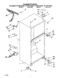 CABINET Diagram and Parts List for ET14ZKYAN01  Whirlpool Refrigerator