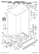 CABINET, LITERATURE Diagram and Parts List for KSSS42QKT00  KitchenAid Refrigerator