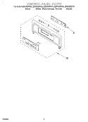 CONTROL PANEL Diagram and Parts List for GMC305PDS4  Whirlpool Microwave Oven Combo