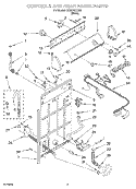 CONTROLS AND REAR PANEL Diagram and Parts List for CAWB427JQ0  Crosley Washer