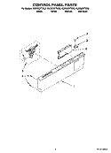 CONTROL PANEL PARTS Diagram and Parts List for KUDS03FTBL0  KitchenAid Dishwasher