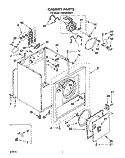 SECTION Diagram and Parts List for LE5650XMW2  Whirlpool Dryer