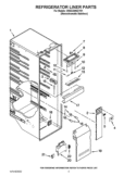 REFRIGERATOR LINER PARTS Diagram and Parts List for 3WSC20N4XY01  Whirlpool Refrigerator