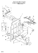 REAR PANEL Diagram and Parts List for 3CAP2762BW0  Whirlpool Washer