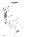 AIR FLOW Diagram and Parts List for 4ED25PWXWN02  Whirlpool Refrigerator