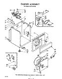 CABINET Diagram and Parts List for LG5751XFW0  Whirlpool Dryer