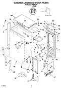 Part Location Diagram of 8201599 Whirlpool DOR-FIP White