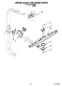 UPPER WASH AND RINSE PARTS Diagram and Parts List for ISU98662  Inglis Dishwasher