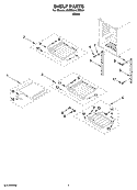 SHELF PARTS Diagram and Parts List for KUWS24LSBS01  KitchenAid Wine and Beverage Cooler